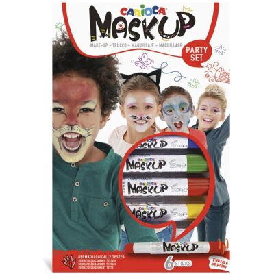 Carioca Mask Up Party - Gezichtsschilderset - 6 Kleuren Carioca Mask Up Party - Gezichtsschilderset - 6 Kleuren