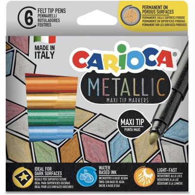 Μεταλλικό μολύβι φελούρα Carioca 43161 - 6 χρώματα Μεταλλικό μολύβι φελούρα Carioca 43161 - 6 χρώματα