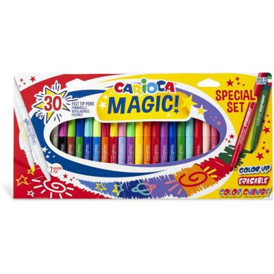Carioca 43183 Ensemble de Stylos en Feutre - Multicolore - 30 pcs - Publicité Carioca 43183 Ensemble de Stylos en Feutre - Multicolore - 30 pcs - Publicité