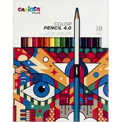 Kredki kolorowe Carioca Plus - 18 szt. Kredki kolorowe Carioca Plus - 18 szt.