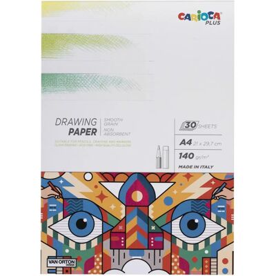Carioca Plus - Cahier de dessin 140g, A4, 30 pages Carioca Plus - Cahier de dessin 140g, A4, 30 pages