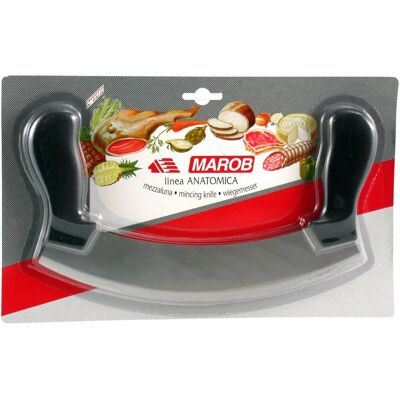 Home Mezzaluna - Acier inoxydable - Poignée noire - 31x2x19 cm - Mezzaluna Home Mezzaluna - Acier inoxydable - Poignée noire - 31x2x19 cm - Mezzaluna