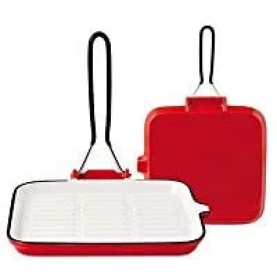 Home Poêle en fonte Carrée 22cm - Poêle à griller Home Poêle en fonte Carrée 22cm - Poêle à griller