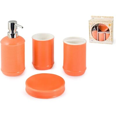 H&H Ensemble de Salle de Bain Rose Corail en Céramique - Accessoires de Salle de Bain - Publicité H&H Ensemble de Salle de Bain Rose Corail en Céramique - Accessoires de Salle de Bain - Publicité