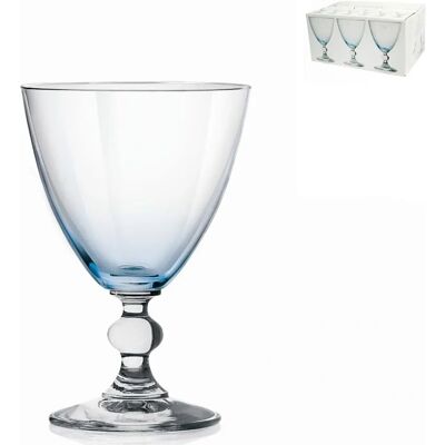 H&H Verres à Vin Bleu Ciel 25cl - Lot de 6 - Publicité H&H Verres à Vin Bleu Ciel 25cl - Lot de 6 - Publicité