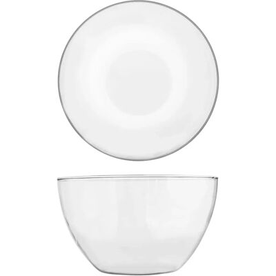 H&H cuenco de borosilicato - 18,5cm - Redondo, apto para microondas H&H cuenco de borosilicato - 18,5cm - Redondo, apto para microondas