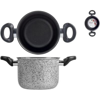 Cocotte antiadhésive Home 16 cm - Sel Poivre Cocotte antiadhésive Home 16 cm - Sel Poivre