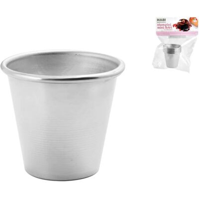 HABI Art172 Verpakking met 6 aluminium vormen - Unica - 6 x 6 cm - Zilver/Zwart HABI Art172 Verpakking met 6 aluminium vormen - Unica - 6 x 6 cm - Zilver/Zwart