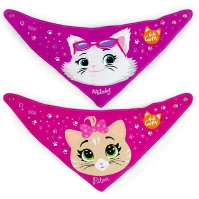 Lulabi 44 Gatti Set 2 Speendoeken - Baby Slabben Lulabi 44 Gatti Set 2 Speendoeken - Baby Slabben