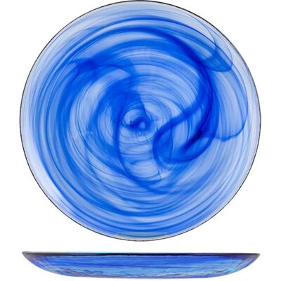 Ensemble d'Assiettes en Verre d’Albâtre Cobalt H&H - 6 Pièces - 27,5cm Ensemble d'Assiettes en Verre d’Albâtre Cobalt H&H - 6 Pièces - 27,5cm
