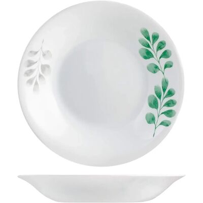 Ensemble de 6 assiettes botaniques en opale Bormioli Rocco - Vaisselle Ensemble de 6 assiettes botaniques en opale Bormioli Rocco - Vaisselle
