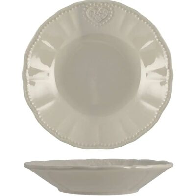 Assiettes profondes Celine H&H - 21 cm, gris, lot de 6 Assiettes profondes Celine H&H - 21 cm, gris, lot de 6
