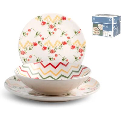 H&H Lifestyle - Naxos - Stoneware - 18 pz - Servizio tavola H&H Lifestyle - Naxos - Stoneware - 18 pz - Servizio tavola