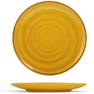 Plato de fruta en cerámica H&H - 20x20x2cm - Amarillo ocre Plato de fruta en cerámica H&H - 20x20x2cm - Amarillo ocre