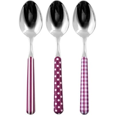 Cuillères de table en acier inoxydable violet - Ustensiles de cuisine - Publicité Cuillères de table en acier inoxydable violet - Ustensiles de cuisine - Publicité