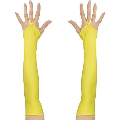 Gants en satin jaune fluorescent Widmann - Gants Gants en satin jaune fluorescent Widmann - Gants
