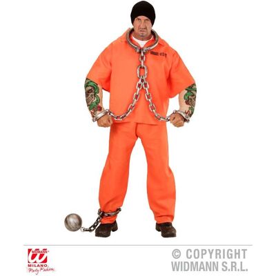Costume Carcerato Arancione Modello S WIDMANN - Costumi Costume Carcerato Arancione Modello S WIDMANN - Costumi