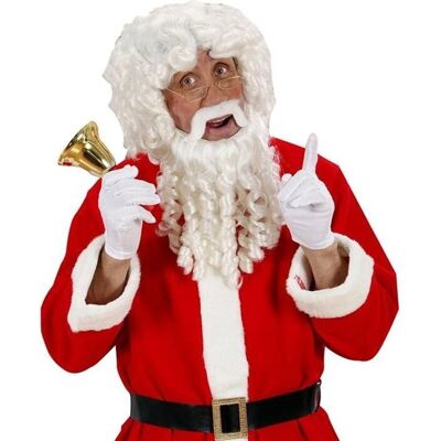 Parrucca bianca da Babbo Natale con barba - Costume di Natale Parrucca bianca da Babbo Natale con barba - Costume di Natale