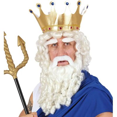 Peluca de Dios Griego Zeus con barba - Accesorio de disfraz Peluca de Dios Griego Zeus con barba - Accesorio de disfraz