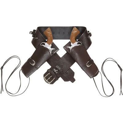 Etui à pistolets western marron avec ceinture - Holster Etui à pistolets western marron avec ceinture - Holster