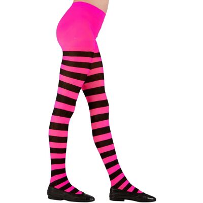 JADEO Collants rayés rose et noir - Enfants 1-3 ans JADEO Collants rayés rose et noir - Enfants 1-3 ans