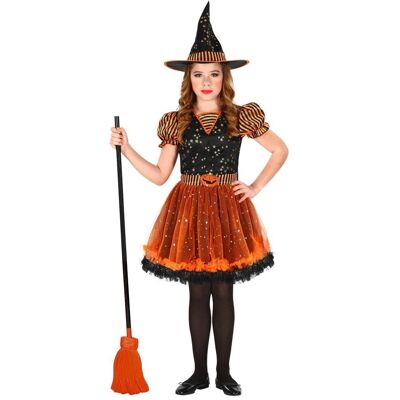 Strój czarownicy dla dzieci - Orange Witchie 116cm Strój czarownicy dla dzieci - Orange Witchie 116cm