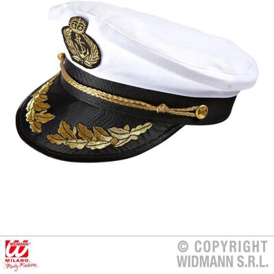 Chapéu de capitão de luxo Widmann - Acessório de fantasia Chapéu de capitão de luxo Widmann - Acessório de fantasia