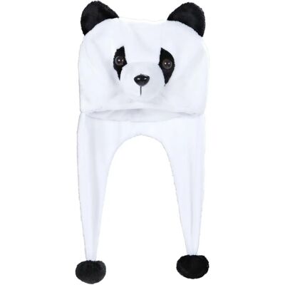Chapéu de rosto de panda de pelúcia Widmann - Acessório de fantasia Chapéu de rosto de panda de pelúcia Widmann - Acessório de fantasia