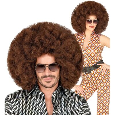 Perücke Afro bouclée, Châtain - Unisexe - 100% Polyester Perücke Afro bouclée, Châtain - Unisexe - 100% Polyester