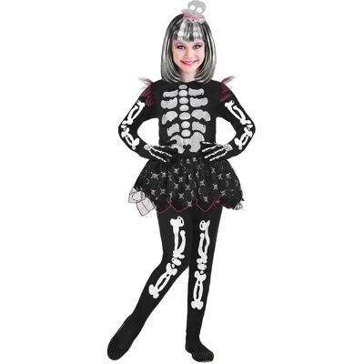 Costume scheletro per ragazze - fino a 104cm Costume scheletro per ragazze - fino a 104cm