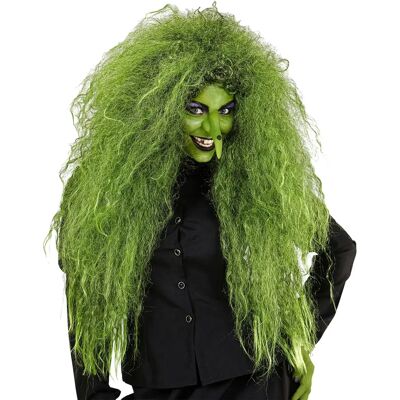 Widmann Lange Groene Pruik - Halloween Kostuumaccessoire Widmann Lange Groene Pruik - Halloween Kostuumaccessoire