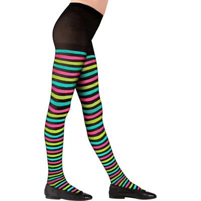 Culotte pour enfants à rayures multicolores Widmann - panty Culotte pour enfants à rayures multicolores Widmann - panty
