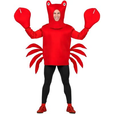 Déguisement de crabe Widmann - Taille M-L avec masque et pinces Déguisement de crabe Widmann - Taille M-L avec masque et pinces