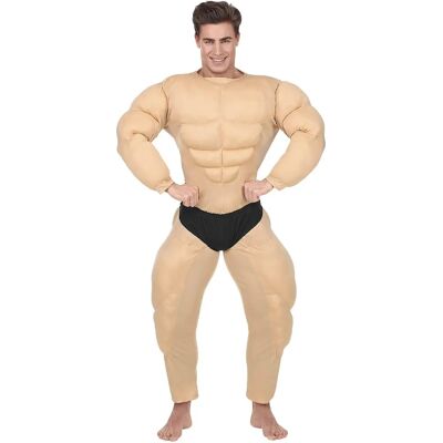 Widmann Beige Muscular Bodybuilder Kostym - Karneval & Party Widmann Beige Muscular Bodybuilder Kostym - Karneval & Party