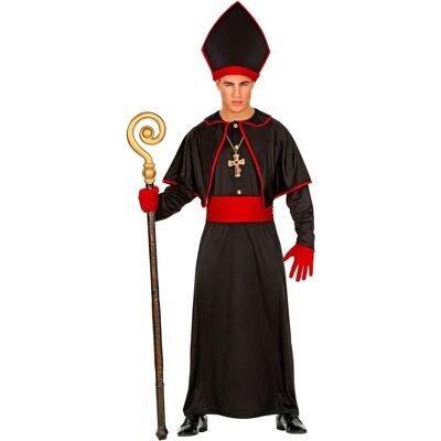 Costume da vescovo nero e rosso per adulti - Abito Costume da vescovo nero e rosso per adulti - Abito
