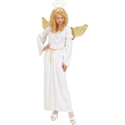 Widmann M Angel Costume - Long White Dress, Belt, Halo Widmann M Angel Costume - Long White Dress, Belt, Halo