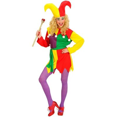 Costume de jester pour femme grande de Widmann - Déguisement de clown de cirque Costume de jester pour femme grande de Widmann - Déguisement de clown de cirque