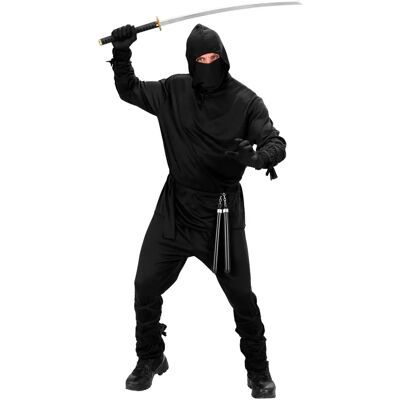 Widmann Zwart Ninja Vechtkostuum - Voor Mannen Widmann Zwart Ninja Vechtkostuum - Voor Mannen
