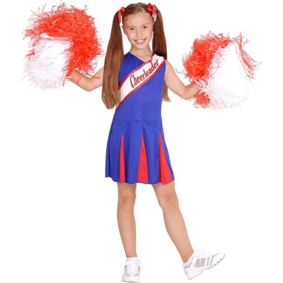Disfraz de animadora azul/rojo de Widmann para niños - 116cm Disfraz de animadora azul/rojo de Widmann para niños - 116cm
