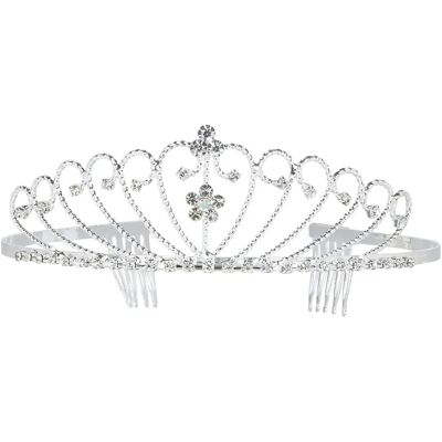 Ezüst hercegnő diadém strasszokkal - Tiara Ezüst hercegnő diadém strasszokkal - Tiara