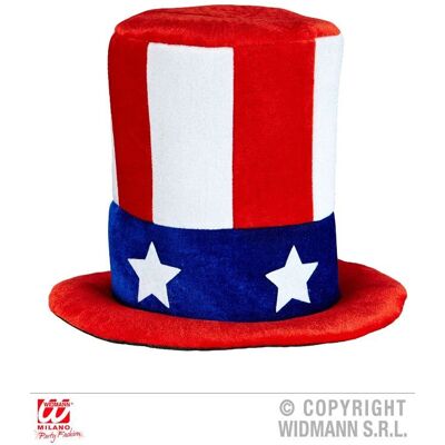Widmann Uncle Sam-hatt - Patriotiskt kostymtillbehör Widmann Uncle Sam-hatt - Patriotiskt kostymtillbehör