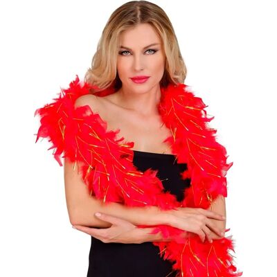 Boa en plumes rouges - accessoire de costume Boa en plumes rouges - accessoire de costume