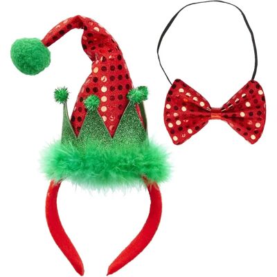 Widmann Mini Älvhatt med Rosett - Julklädaccessoar Widmann Mini Älvhatt med Rosett - Julklädaccessoar