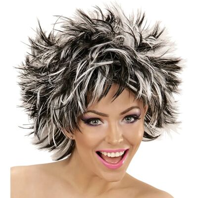 WIDMANN Black and White Wig - Adult - Elegant - Costume - Wig WIDMANN Black and White Wig - Adult - Elegant - Costume - Wig