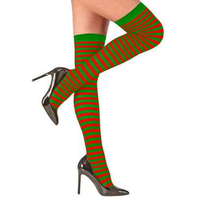 My Other Me XL Red Green Striped Stockings - Stockings My Other Me XL Red Green Striped Stockings - Stockings