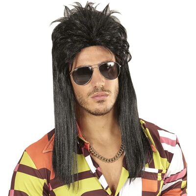 Widmann Black Star 80s Wig for Men Widmann Black Star 80s Wig for Men