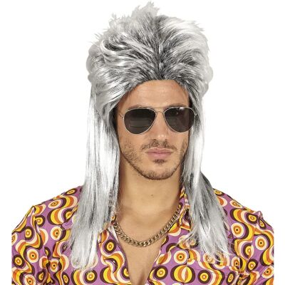 e-Carnavalskleding.nl Peluca Rocker Gris para Hombres - Peluca e-Carnavalskleding.nl Peluca Rocker Gris para Hombres - Peluca