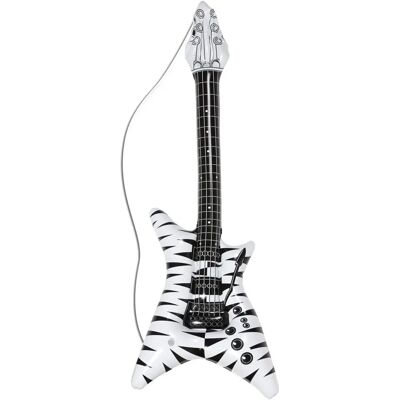 Guitare électrique gonflable zèbre 95cm - Guitare jouet - Publicité Guitare électrique gonflable zèbre 95cm - Guitare jouet - Publicité