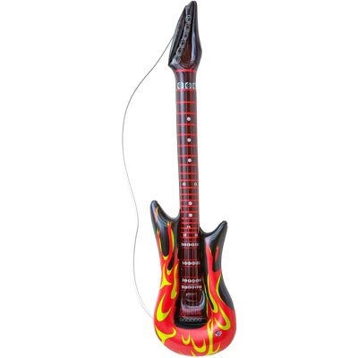 Guitarra inflável de Rockstar Jadeo - Chamas - 105cm Guitarra inflável de Rockstar Jadeo - Chamas - 105cm