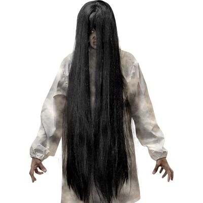 Generele Lange Zwarte Horrorperuk - Peruk voor Halloween & Kostuums Generele Lange Zwarte Horrorperuk - Peruk voor Halloween & Kostuums